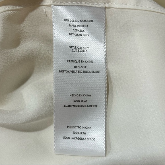 EQUIPMENT FEMME 100% Silk Long Sleeve Blouse with Pockets in Women's Size Medium - Picture 6 of 6